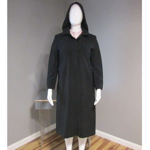 Worthington Black Trench Coat w/ Liner & Hood 16P